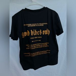 GOOD VIBES ONLY Black T-Shirt